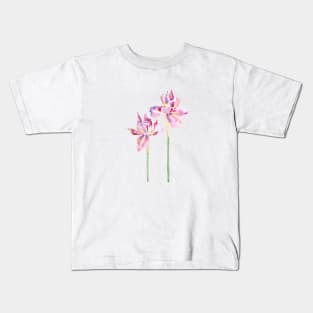 2 pink orchids watercolor Kids T-Shirt